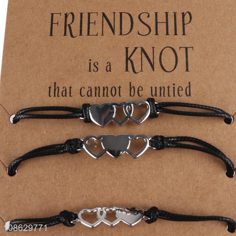 Low price heart pendant alloy fashion jewelry bracelet for sale