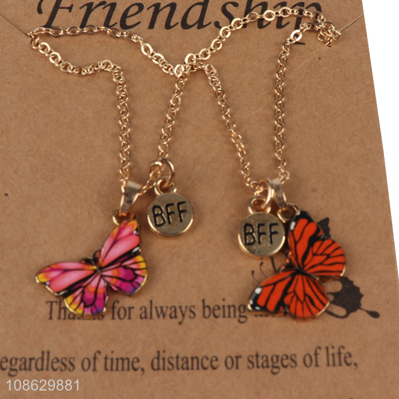 Factory price alloy butterfly pendant fashion necklace for sale
