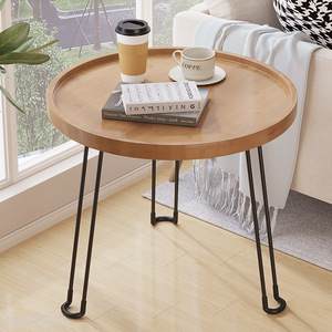 Good quality round foldable small tea table dining table for sale