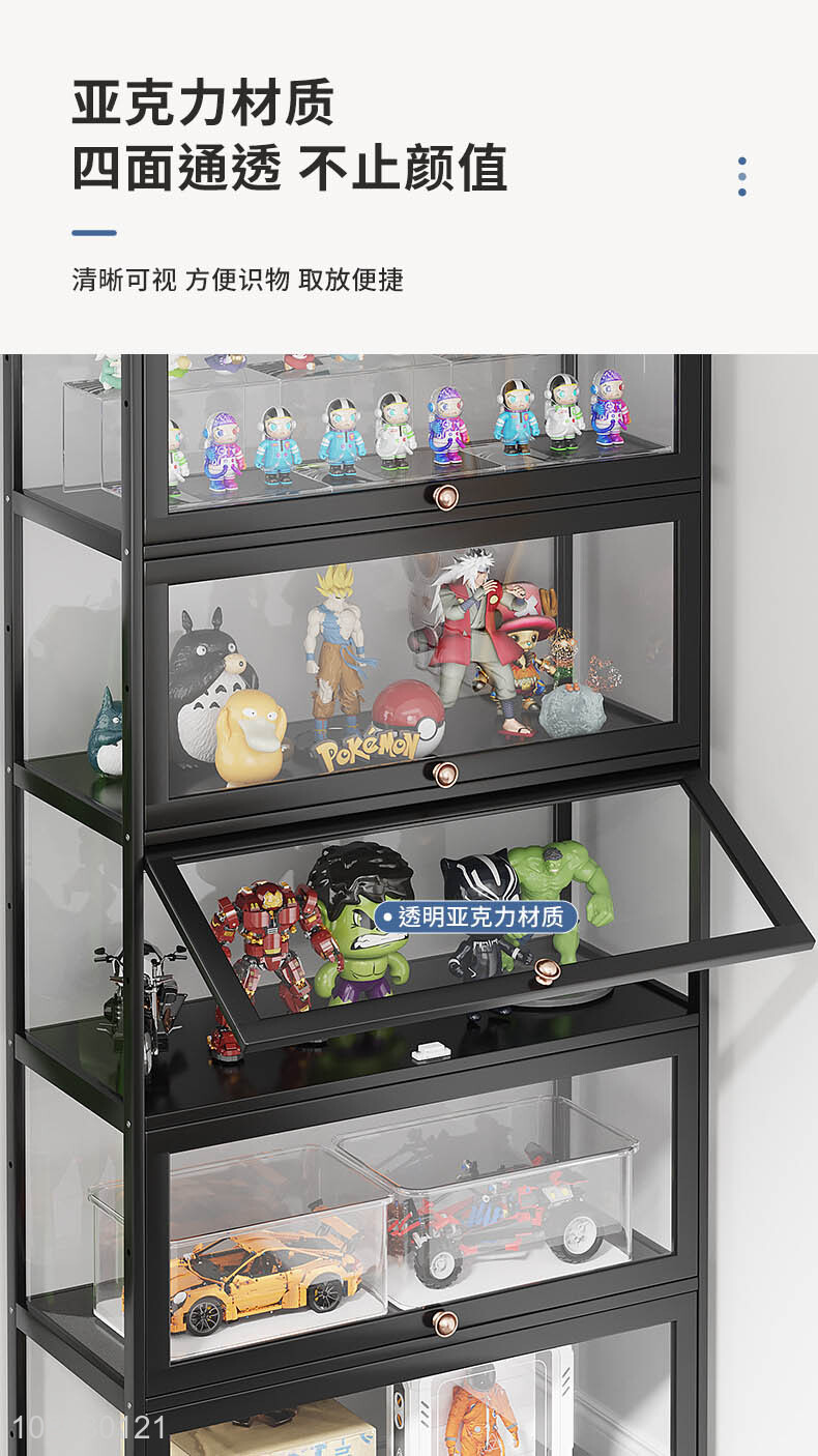Hot products transparent children's bookshelf display rack storage cabinet