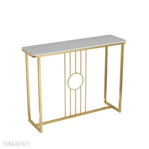 Factory wholesale slate entryway console table with gold frame