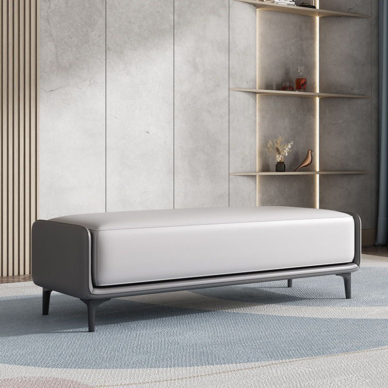 Wholesale soft comfortable pu leather shoe stool shoe changing bench