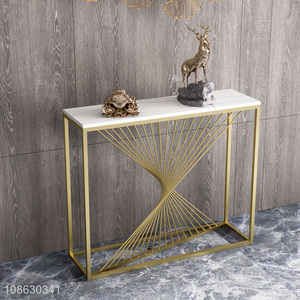 Wholesale stylish metal frame slate console table for entryway