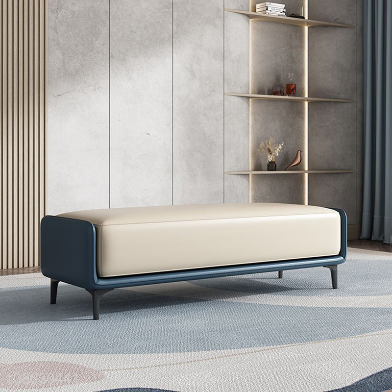 Wholesale soft comfortable pu leather shoe stool shoe changing bench