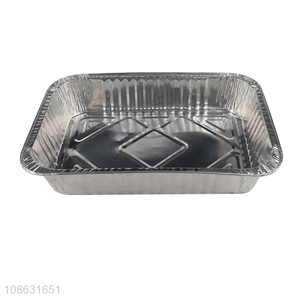 High quality disposable lidless aluminum pan grill food container