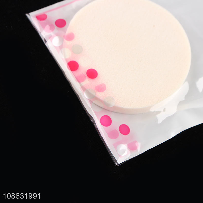 Factory price round washable makeup puff cosmetic sponge for sale
