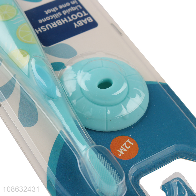 Popular products liquid silicone baby toothbrush for sale