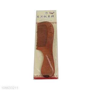 Best selling wooden anti-static hair comb with handle