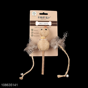 Hot sale eco-friendly interactive toy cat doy jute rope toy