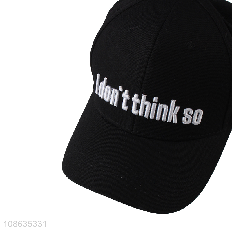 Good selling fashion black sports baseball hat baseball cap