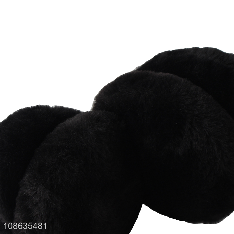 Top quality black winter warm plush earmuffs for ear protection