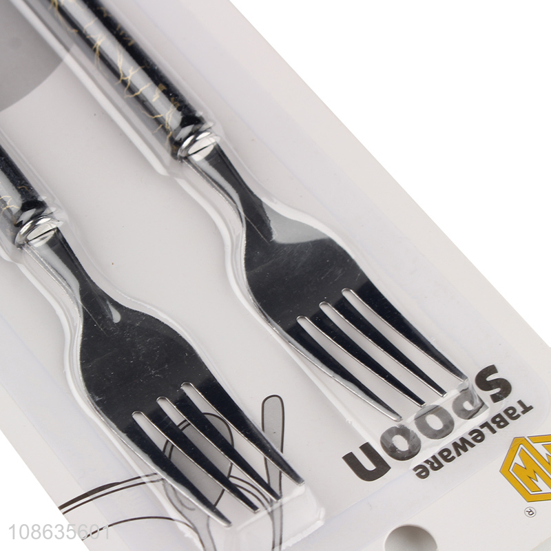 Hot selling 2pcs stainless steel forks metal table forks