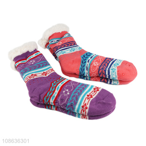 Factory supply winter slipper socks anti-skid floor socks