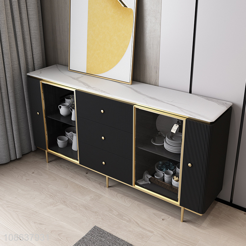 Wholesale modern luxury slate sideboard cabinet living room furniture