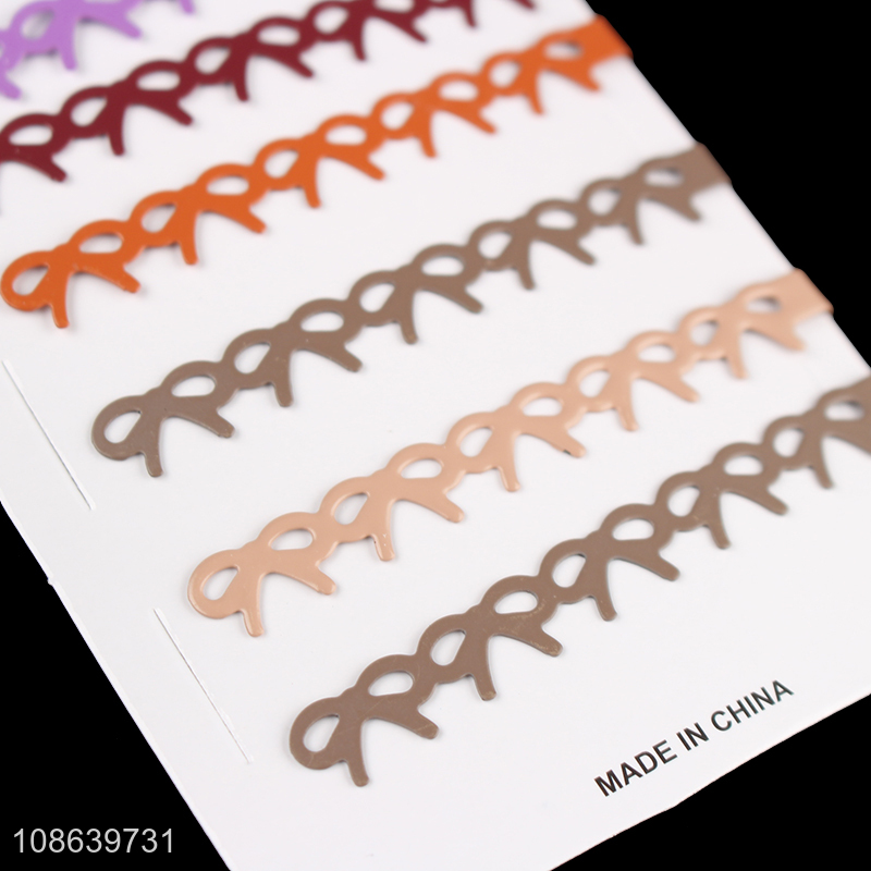 New product cute bowknot design iron hairpins bobby pins hair barrettes