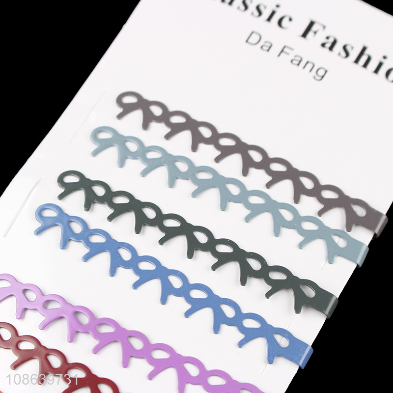 New product cute bowknot design iron hairpins bobby pins hair barrettes