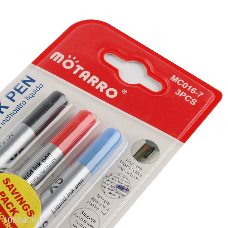 Good selling 3pcs school office stationery gel pen set wholesale