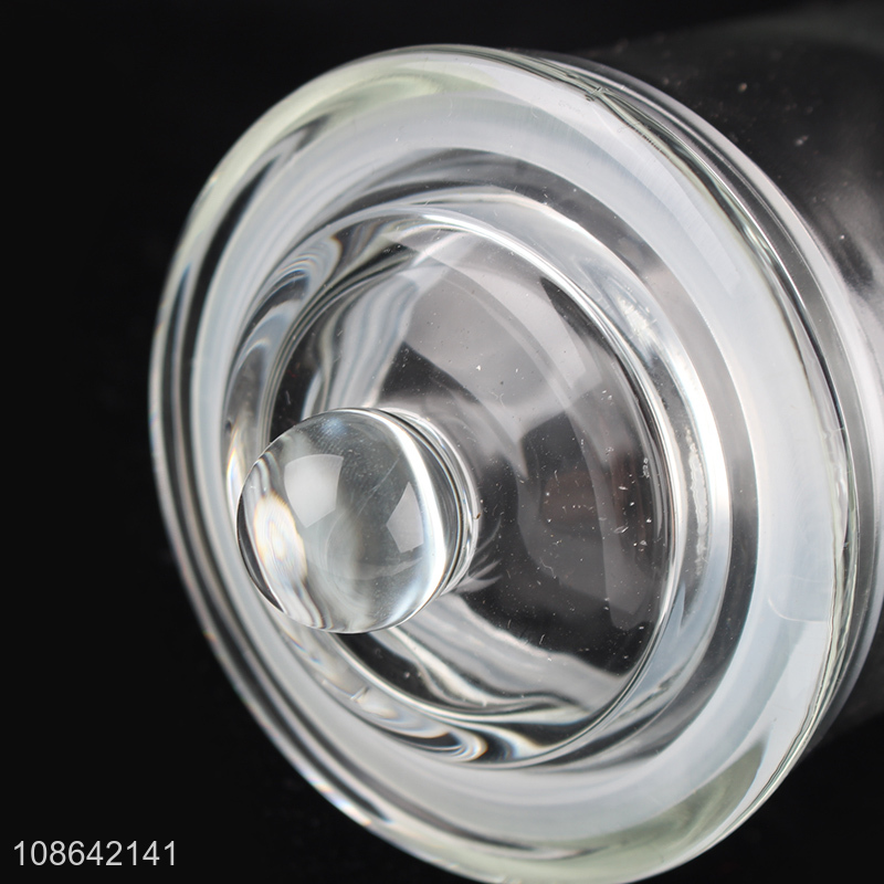 Yiwu market clear glass storage jar for candy and snack