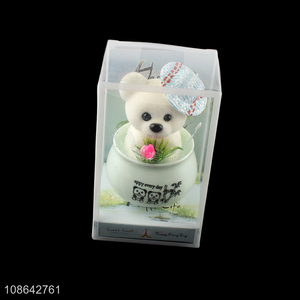 New product cute cartoon bear artificial flower ornament small gift