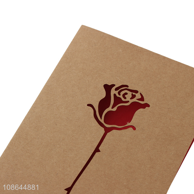 Best selling rose flower Valentine's day gifts greeting cards