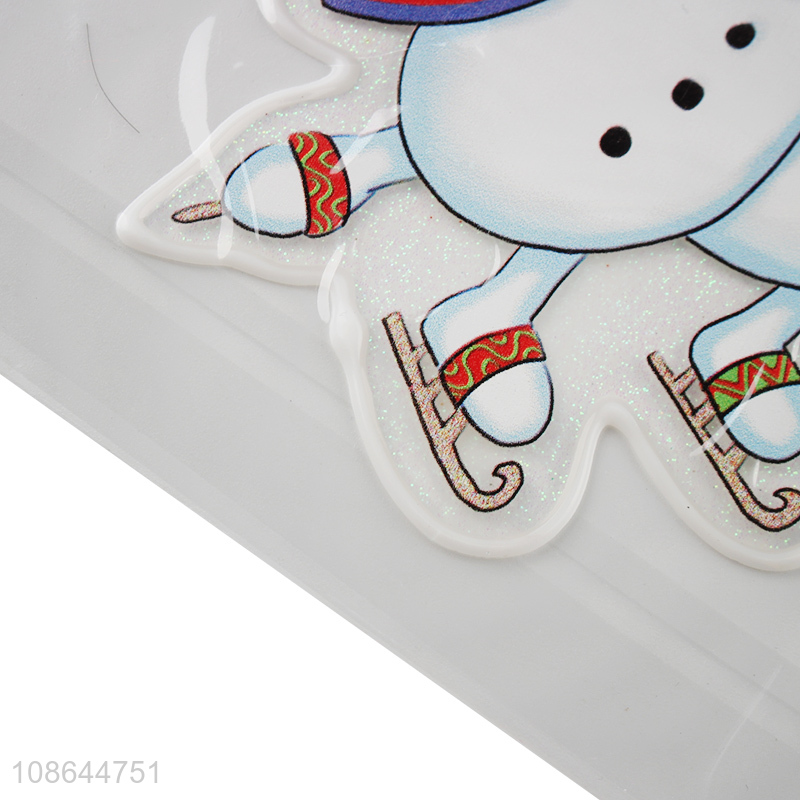 Top sale snowman pattern christmas window sticker for decoration