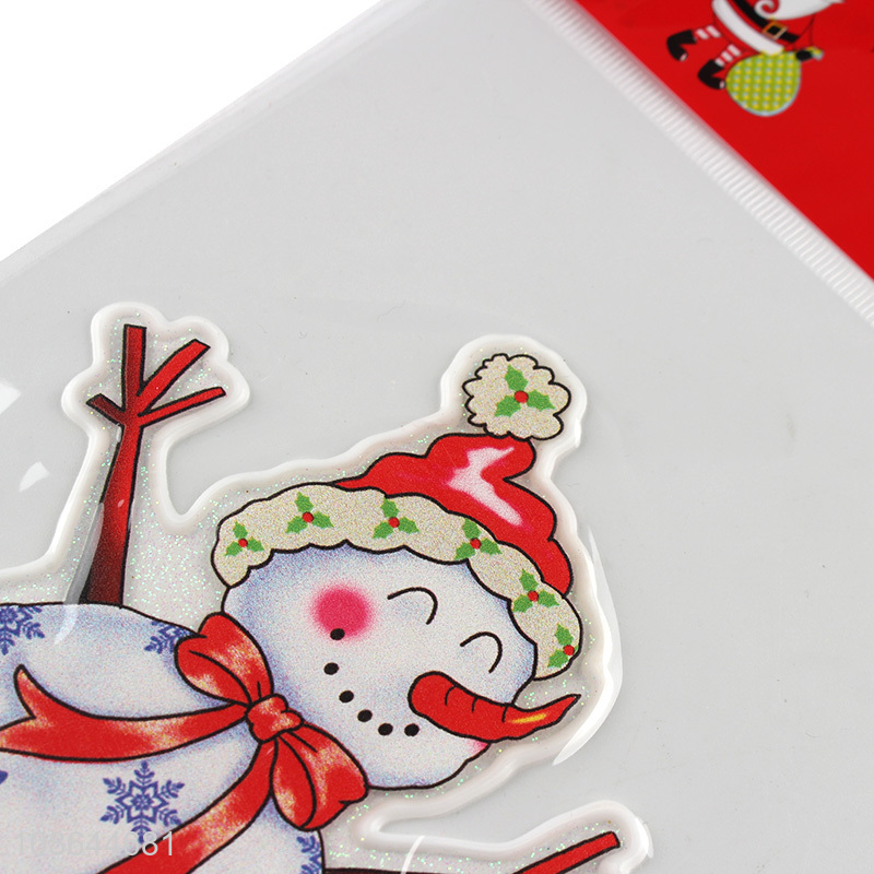 Hot products snowman pattern christmas window stickers wholesale