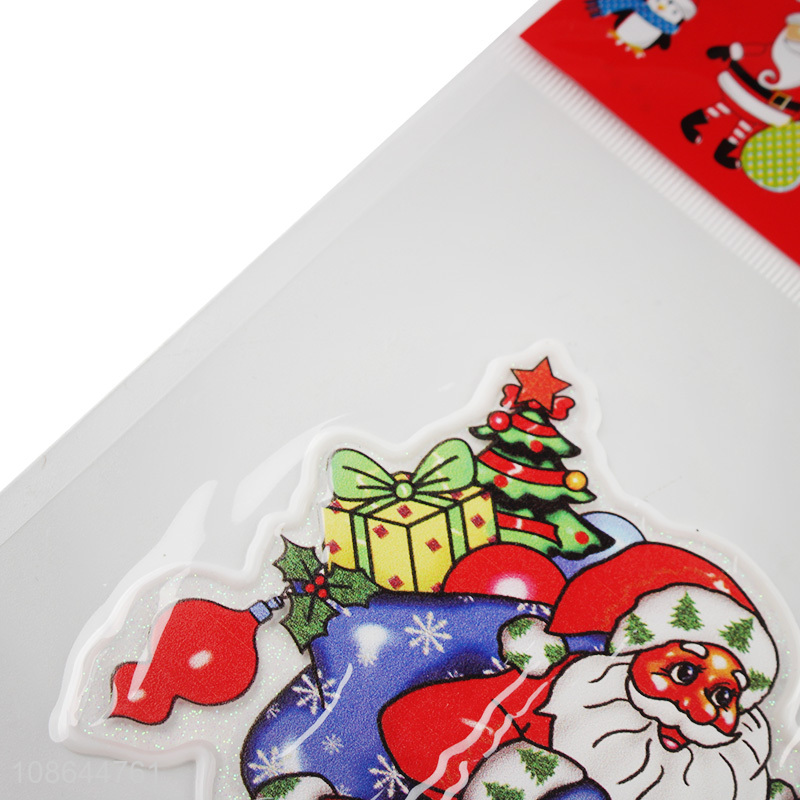 Factory supply santa claus decorative christmas window stickers