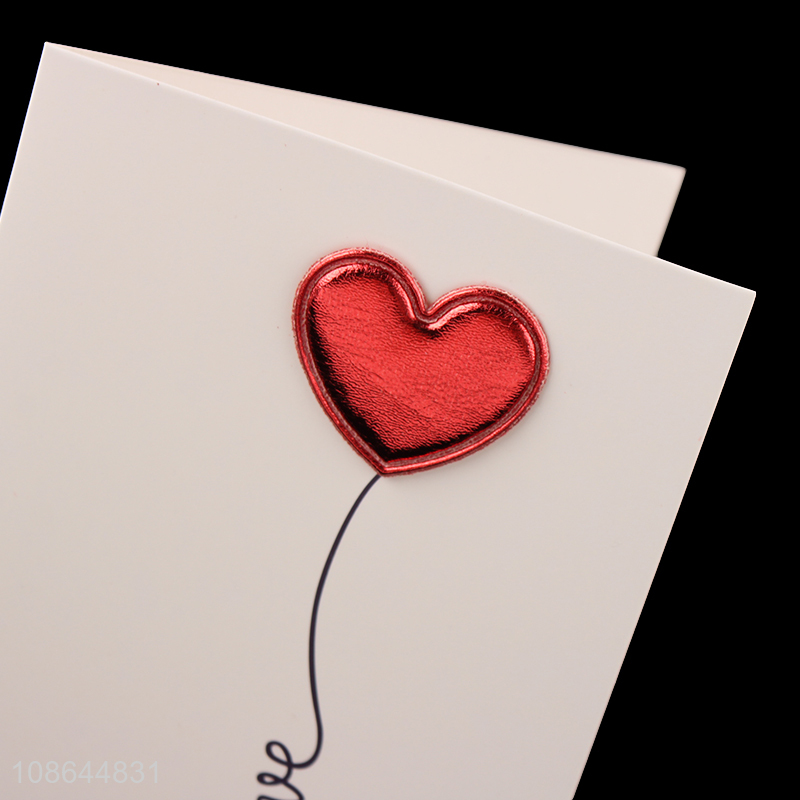 Good quality paper simple Valentine's day greeting card