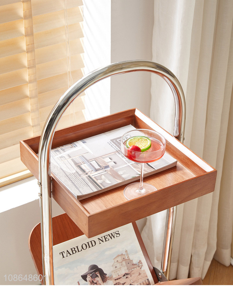 Good selling multi-layer living room sofa side table storage rack wholesale