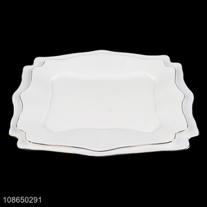 Recent product lace opal glass plate glass dinnerware for sale