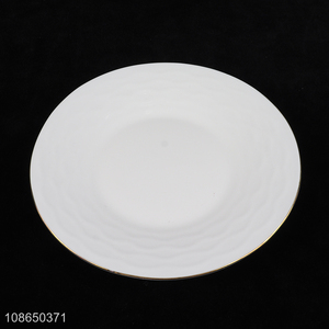 Hot selling wavy opal glass <em>plate</em> glass dinnerware for restaurant