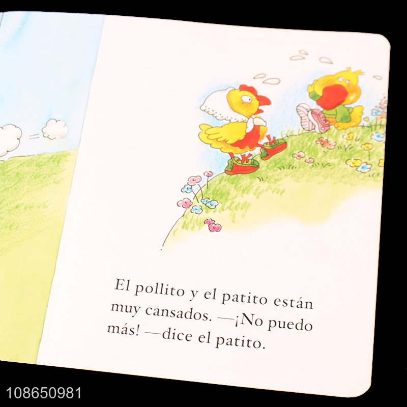 Wholesale Cartoon Printing Kids Spanish Story Book Tollders Bedtime Story Book