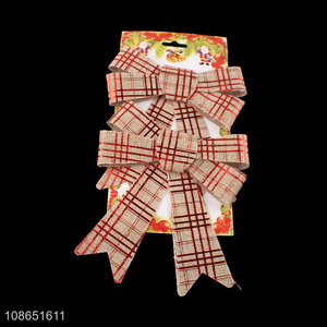 Yiwu factory xmas tree decoration bowknot for christmas decoration