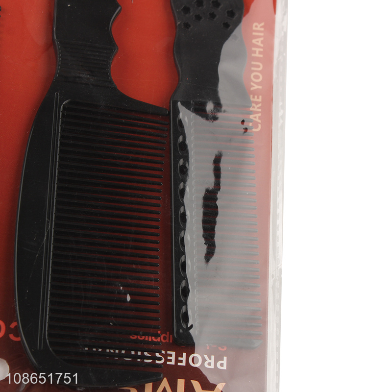 Hot items 4pcs black hairstyling anti-static hair comb for sale