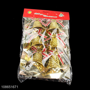 Factory supply 6pcs xmas tree decoration bell for Christmas