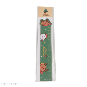 New product Christmas straight ruler kids magnetic ruler for drawing
