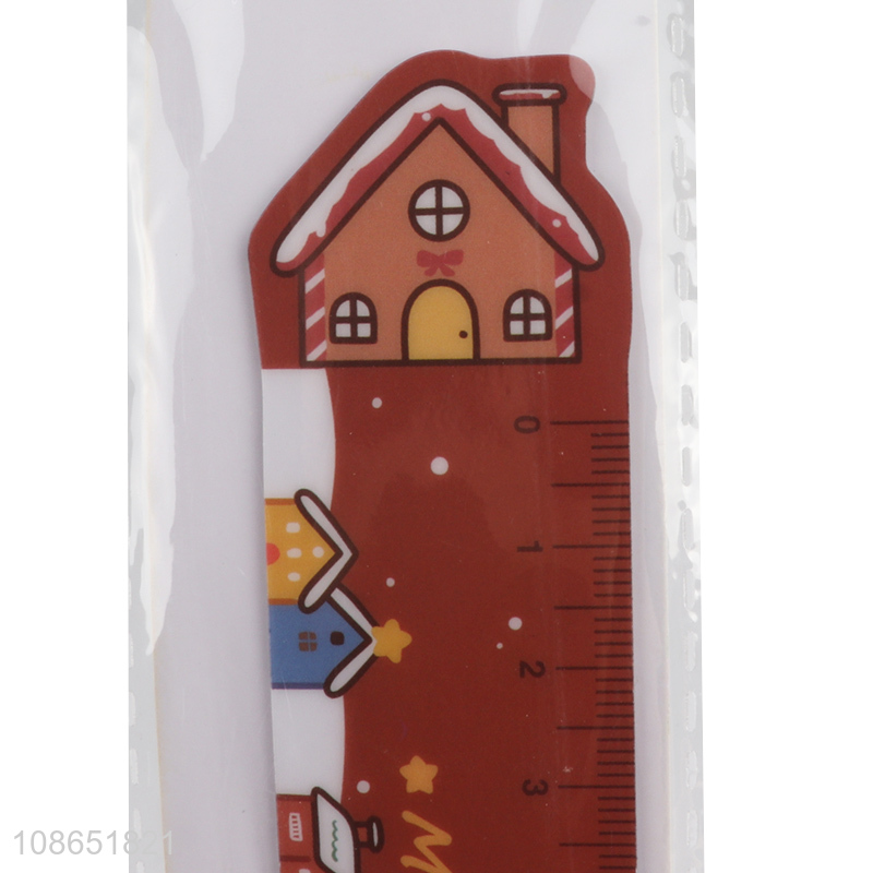 Good price cartoon Christmas magnetic straight ruler school stationery
