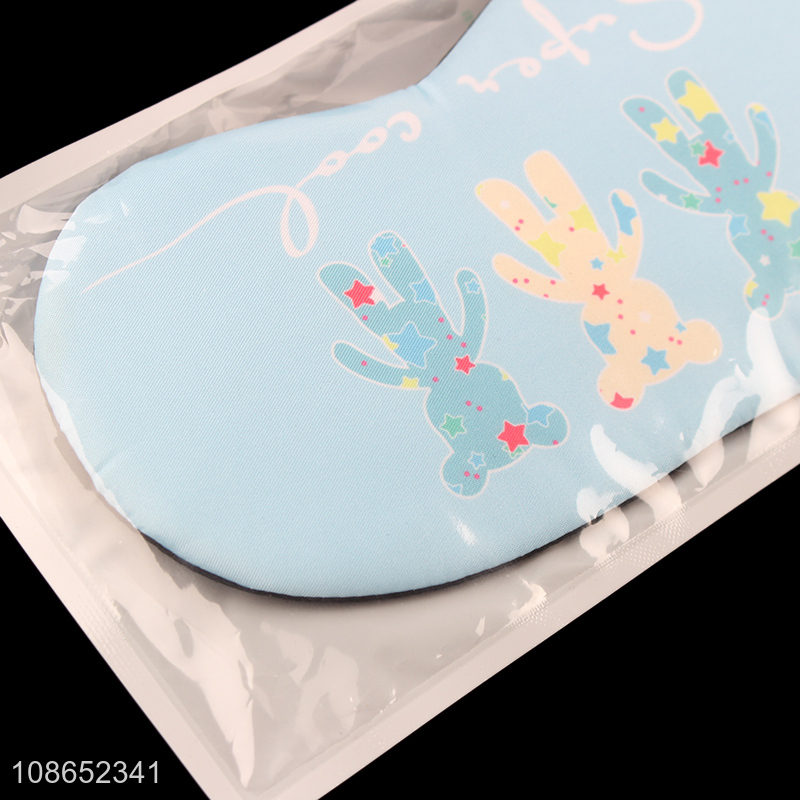 Factory direct sale cartoon printed travel sleeping eye mask