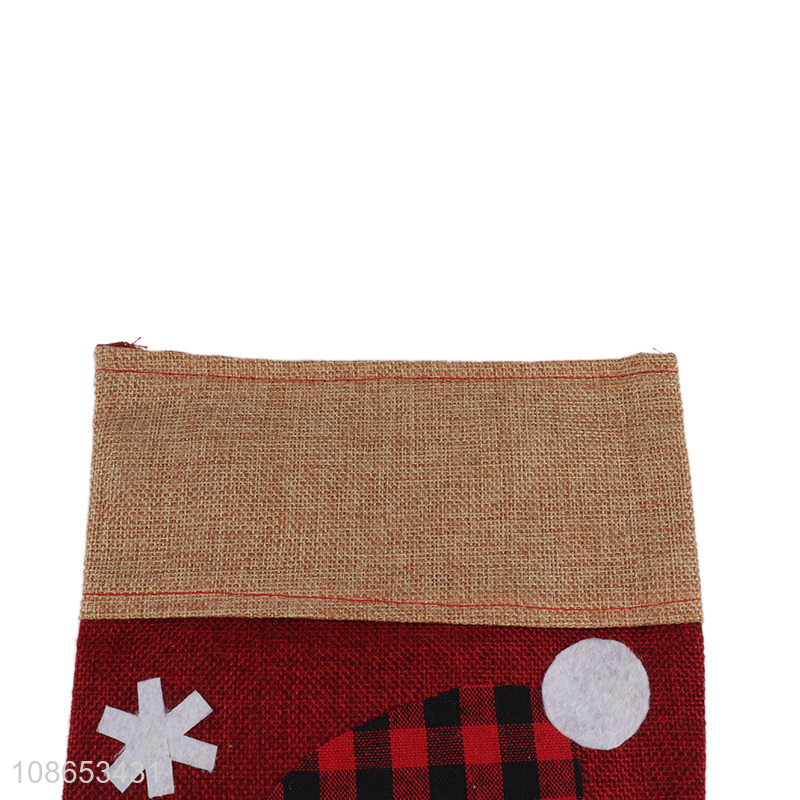 Yiwu market cartoon christmas stocking bag for christmas decoration