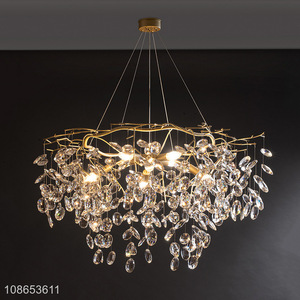 New product luxury crystal tree branch ceiling <em>light</em> fixture <em>lamp</em> for decor