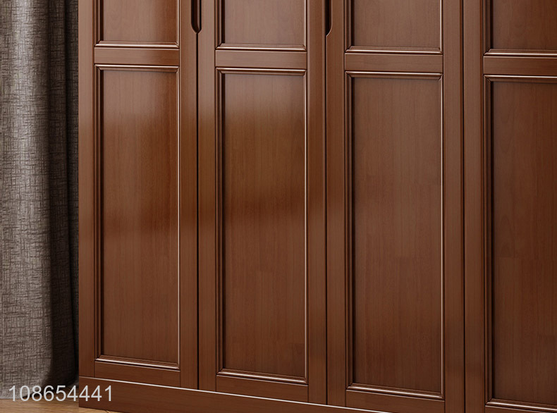 Factory price solid wood three-door wardrobe closet cabinet for sale