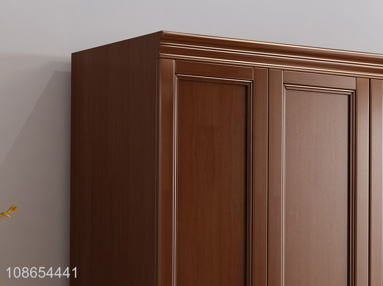 Factory price solid wood three-door wardrobe closet cabinet for sale