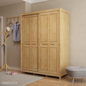 Hot products solid wood sliding door  wardrobe for bedroom