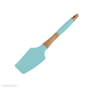 Hot selling <em>silicone</em> <em>scraper</em> baking <em>scraper</em> spatula with wooden handle