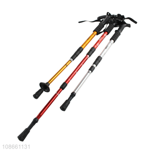 Hot selling telescopic walking stick aluminum alloy hiking trekking pole