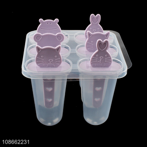 Good price 6-cavity bpa free plastic ice lolly molds popsicle molds