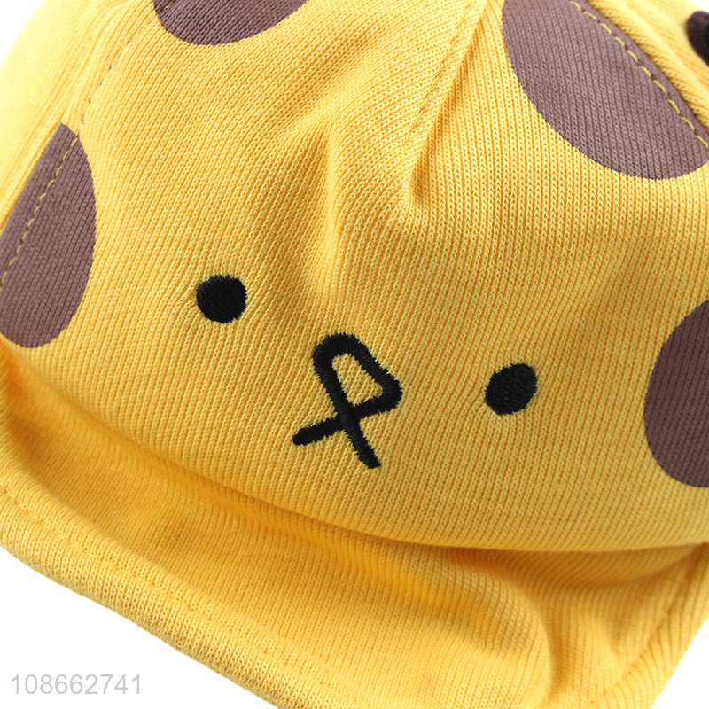 Hot sale cartoon animal baseball cap breathable sun hat for babies
