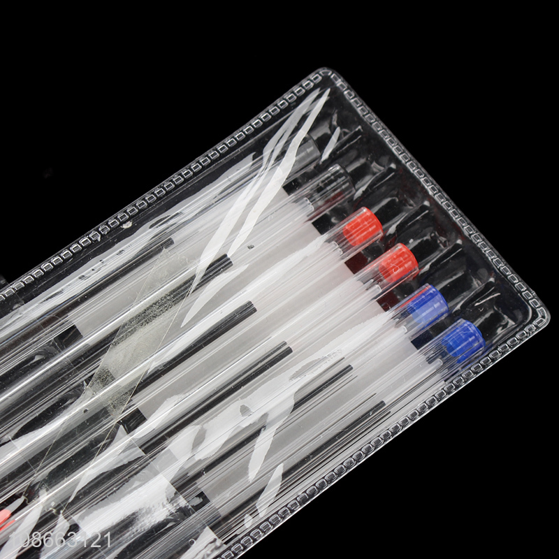 Yiwu market 6pcs plastic ball-point pen set office school stationery