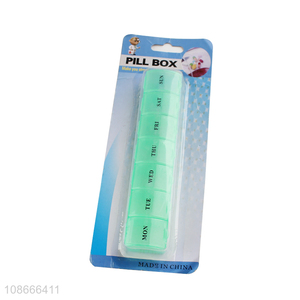 Wholesale 7-day <em>pill</em> case food grade plastic medicine container <em>box</em>