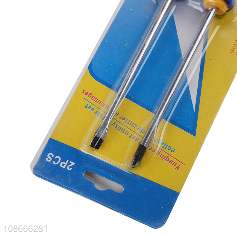 Good quality 2pcs screwdriver set with straight phillips screwdriver